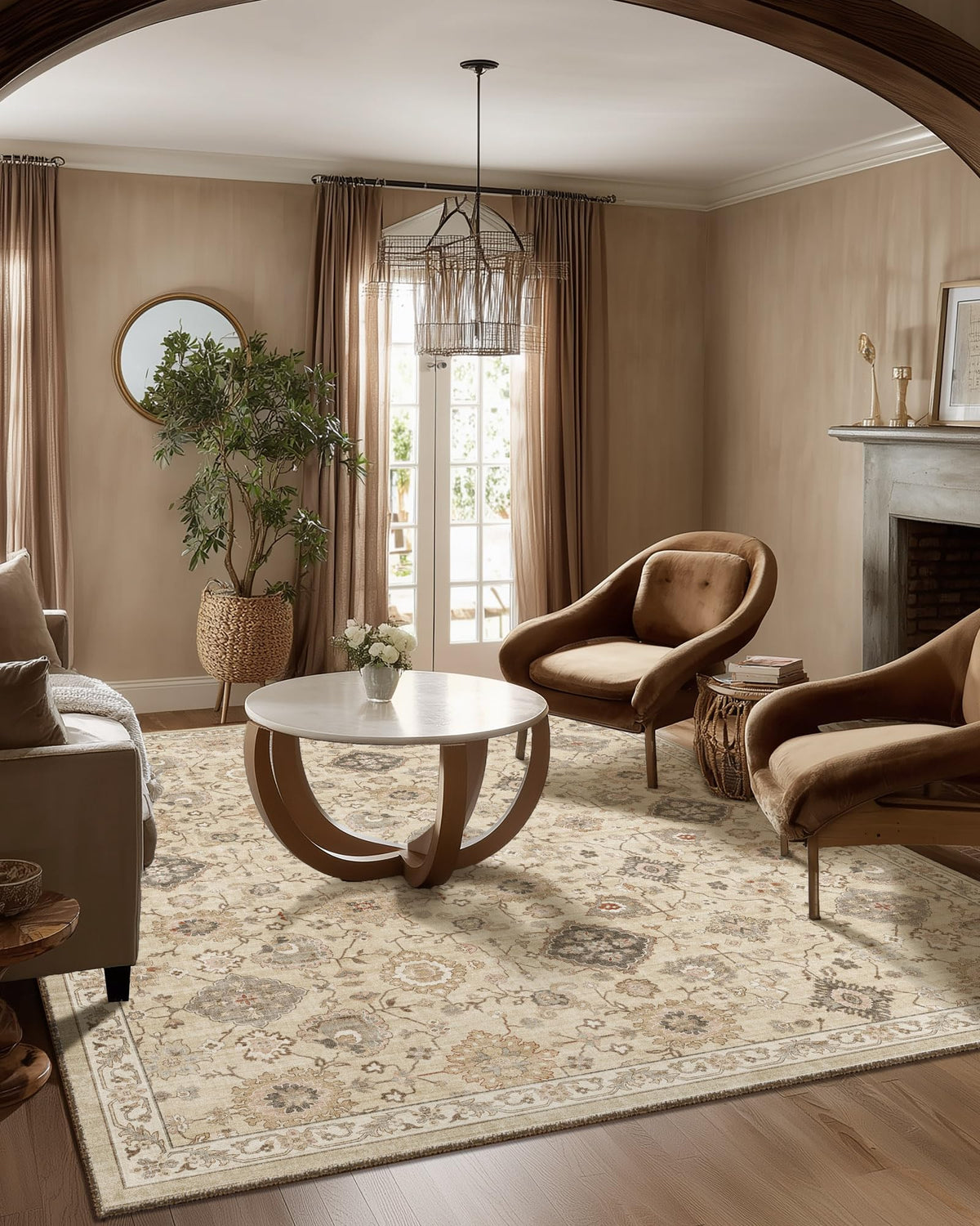 Area Rugs 9x12 Living Room: Washable Bedroom Rug Non Slip Large Boho Carpet
