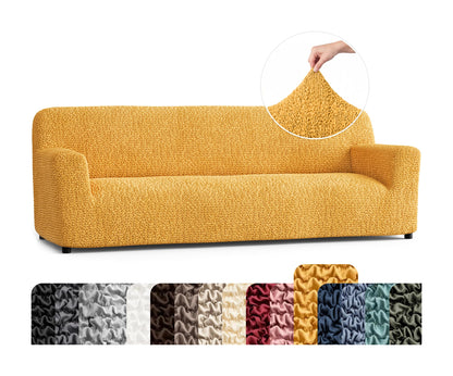 PAULATO Premium Stretch Couch Covers for Sofa - Sofa Chair Cover Washable, Dogs & Pets Friendly - Elastic Polyester Loveseat Slipcovers - Non-Slip Love Seat Couch Covers - Moss Green (64"-85" Wide)