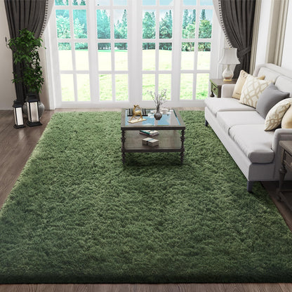Ophanie Area Rugs 9x12 Living Room, Large Grey Bedroom Carpet, Big Shag Indoor Thick Soft Nursery Rug, Gray Fluffy Carpets for Boy and Girls Room Dorm Home Decor Aesthetic