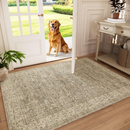 Area Rugs 9x12 Living Room: Washable Bedroom Rug Non Slip Large Boho Carpet