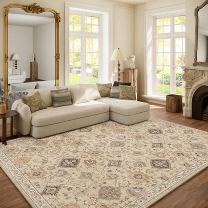 Area Rugs 9x12 Living Room: Washable Bedroom Rug Non Slip Large Boho Carpet