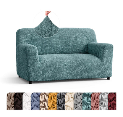 PAULATO Premium Stretch Couch Covers for Sofa - Sofa Chair Cover Washable, Dogs & Pets Friendly - Elastic Polyester Loveseat Slipcovers - Non-Slip Love Seat Couch Covers - Moss Green (64"-85" Wide)