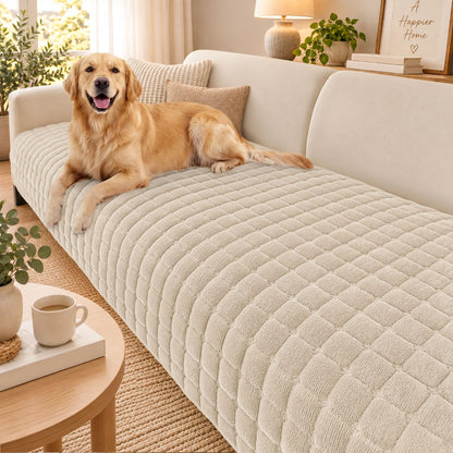 Smiry Velvet Couch Cover for Dogs, Non Slip Soft Sofa Protector for Pets