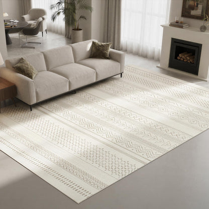 Washable Rugs 8x10 Area Rugs for Living Room,Ultra Soft Faux Wool Retro Carpets,Non Slip Backing,Durable Edge Binding,Stain Resistant,The Large Carpet for Bed Room,Dining Room,Office Decor
