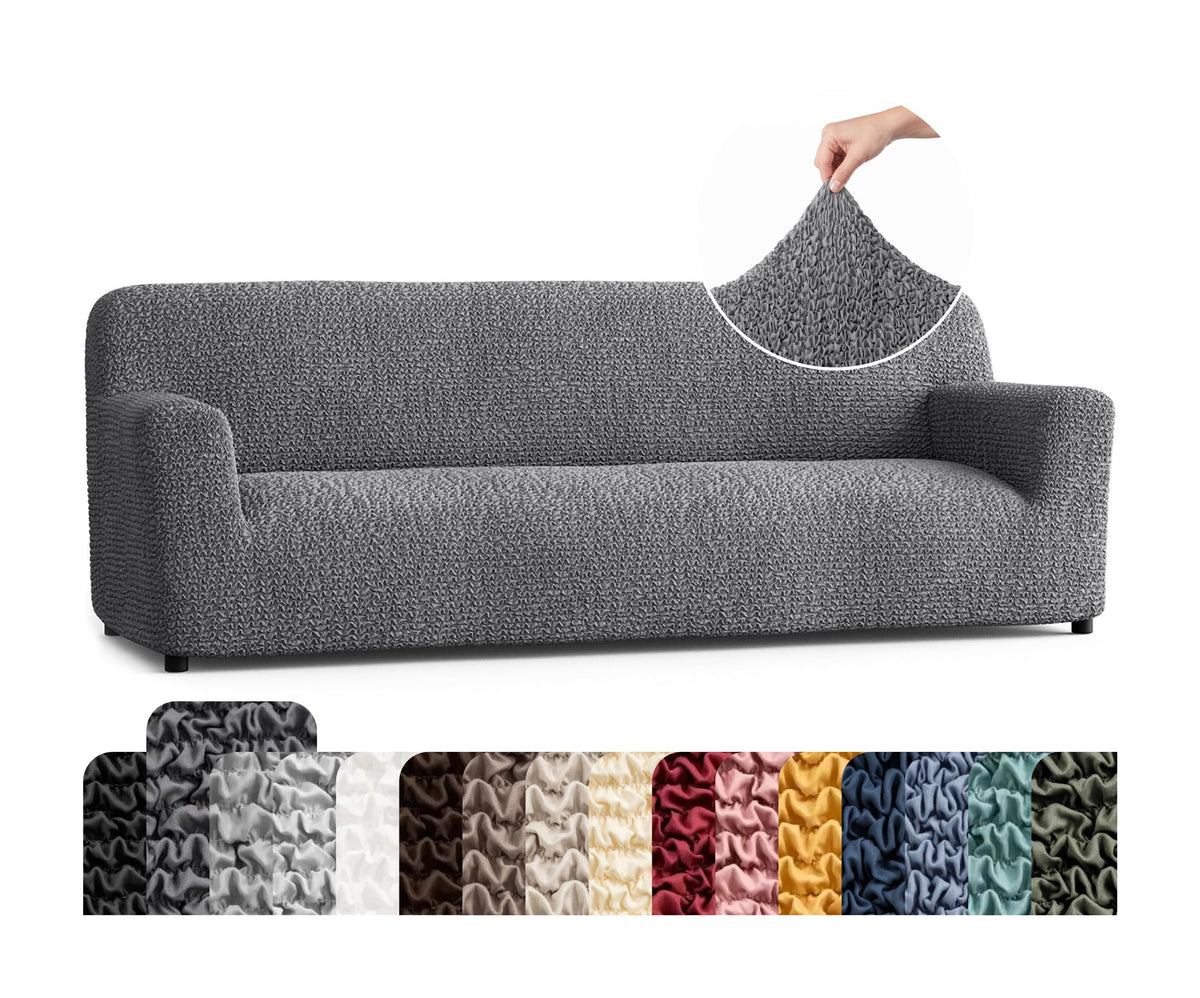PAULATO Premium Stretch Couch Covers for Sofa - Sofa Chair Cover Washable, Dogs & Pets Friendly - Elastic Polyester Loveseat Slipcovers - Non-Slip Love Seat Couch Covers - Moss Green (64"-85" Wide)