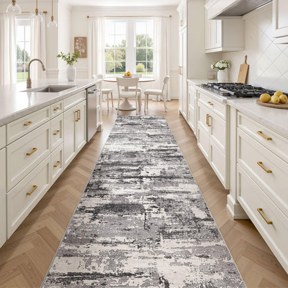 8x10 Area Rugs Living Room Abstract Washable Rug, Gold Brown