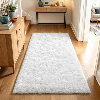 Beige 8x10 Area Rugs for Living Room, Fluffy Shag Rug Large Bedroom Carpet