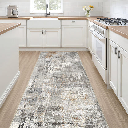 LOONGRUG 6x9 Area Rugs Washable Neutral Modern Abstract Living Room Rug