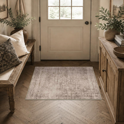HelloTree 5x7 Vintage Washable Non-Slip Living Room Area Rug