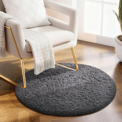 Ophanie Area Rugs 9x12 Living Room, Large Grey Bedroom Carpet, Big Shag Indoor Thick Soft Nursery Rug, Gray Fluffy Carpets for Boy and Girls Room Dorm Home Decor Aesthetic