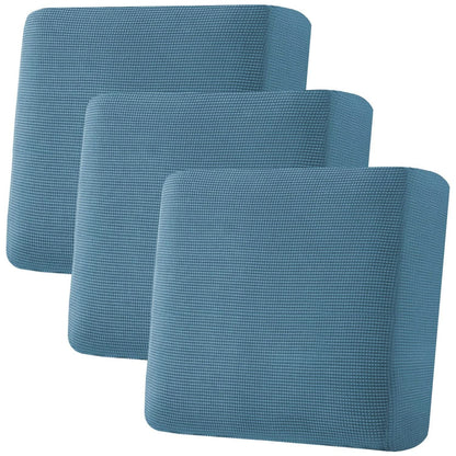 H.VERSAILTEX Super Stretch Individual Seat Cushion Covers - Sofa & Couch Cushion Slipcover Sets - Thick Jacquard Textured Twill Fabric (3 Piece, Island Fossi)