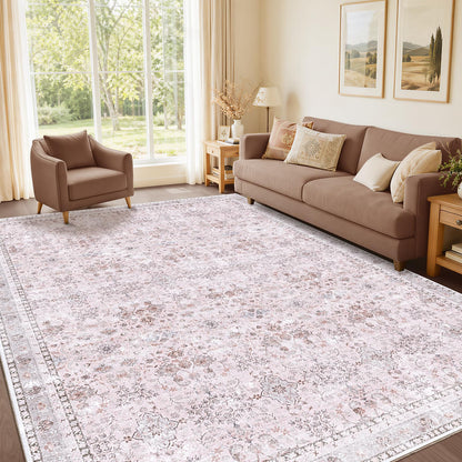 Sasttie 8x10 Area Rugs, Ultra-Soft Washable Rug for Living Room, Beige