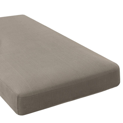 H.VERSAILTEX Super Stretch Individual Seat Cushion Covers - Sofa & Couch Cushion Slipcover Sets - Thick Jacquard Textured Twill Fabric (3 Piece, Island Fossi)