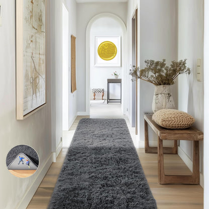 Ophanie Area Rugs 9x12 Living Room, Large Grey Bedroom Carpet, Big Shag Indoor Thick Soft Nursery Rug, Gray Fluffy Carpets for Boy and Girls Room Dorm Home Decor Aesthetic