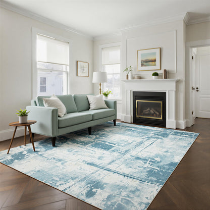 Washable Rugs 8x10 Area Rugs for Living Room,Ultra Soft Faux Wool Retro Carpets,Non Slip Backing,Durable Edge Binding,Stain Resistant,The Large Carpet for Bed Room,Dining Room,Office Decor