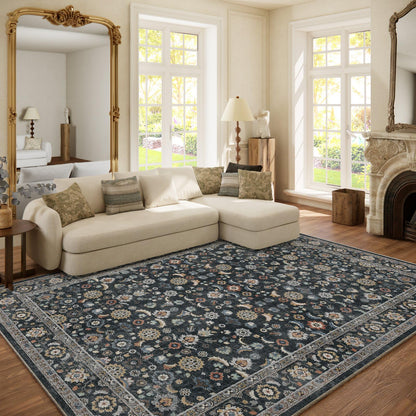 Area Rugs 9x12 Living Room: Washable Bedroom Rug Non Slip Large Boho Carpet