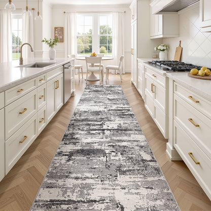 8x10 Area Rugs Living Room Abstract Washable Rug, Gold Brown