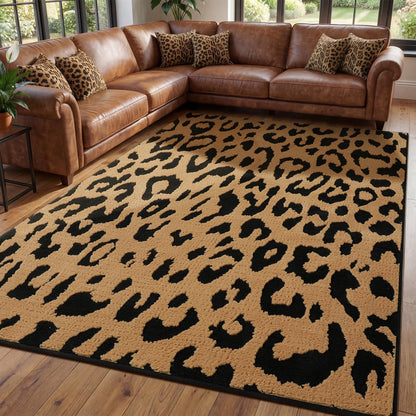 YIHOUSE 5×7 Ft Area Rugs for Living Room: Modern Washable Rug - Abstract Black and Cream White Rug for Bedroom Dining Room Office Playroom Nursery Home Decor - Nonslip Non-Shedding Striped Rugs
