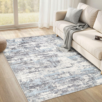 8x10 Area Rugs Living Room Abstract Washable Rug, Gold Brown