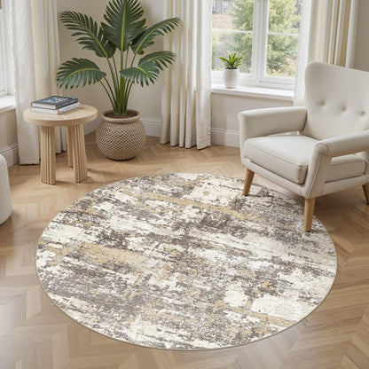 8x10 Area Rugs Living Room Abstract Washable Rug, Gold Brown