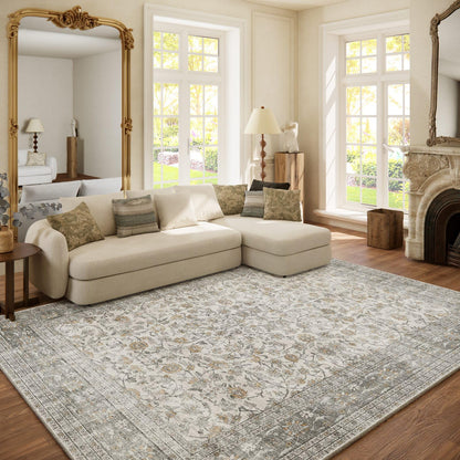 Area Rugs 9x12 Living Room: Washable Bedroom Rug Non Slip Large Boho Carpet