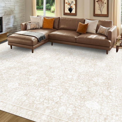 Sasttie 8x10 Area Rugs, Ultra-Soft Washable Rug for Living Room, Beige