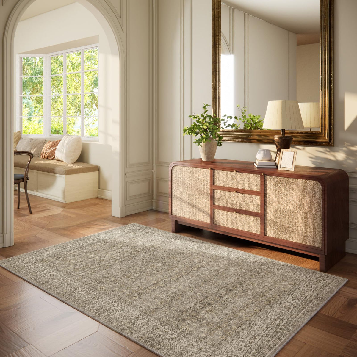 Area Rugs 9x12 Living Room: Washable Bedroom Rug Non Slip Large Boho Carpet
