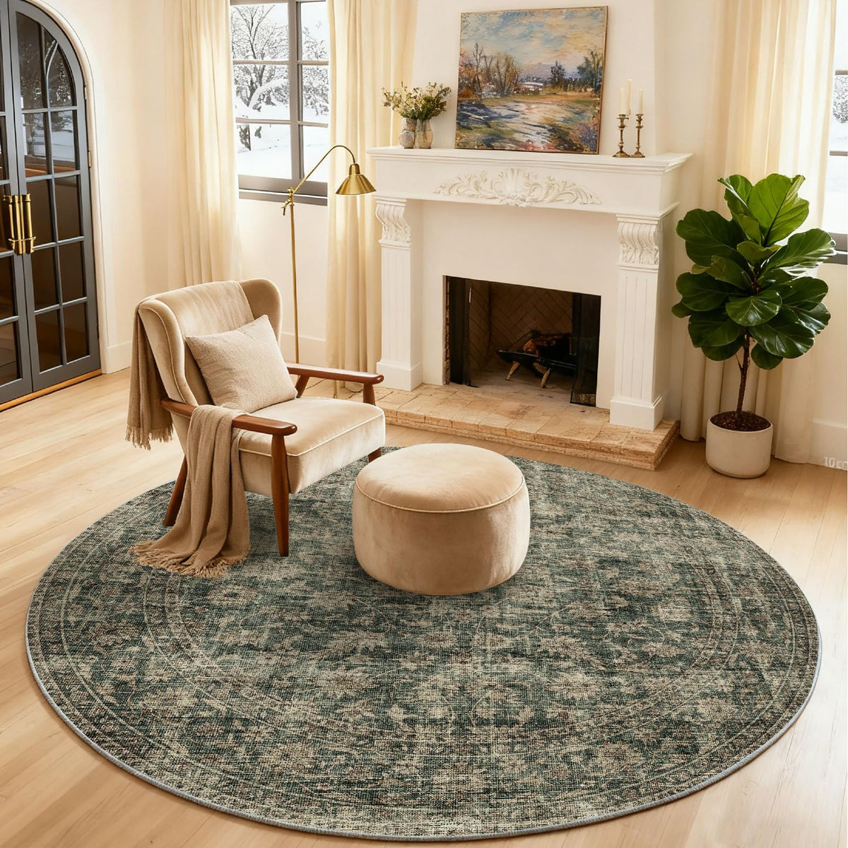 Area Rugs 9x12 Living Room: Washable Bedroom Rug Non Slip Large Boho Carpet