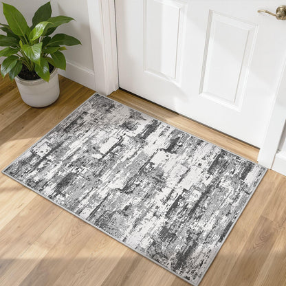 8x10 Area Rugs Living Room Abstract Washable Rug, Gold Brown