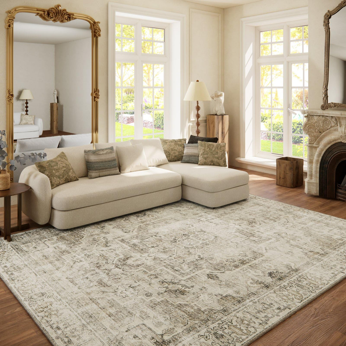 Area Rugs 9x12 Living Room: Washable Bedroom Rug Non Slip Large Boho Carpet