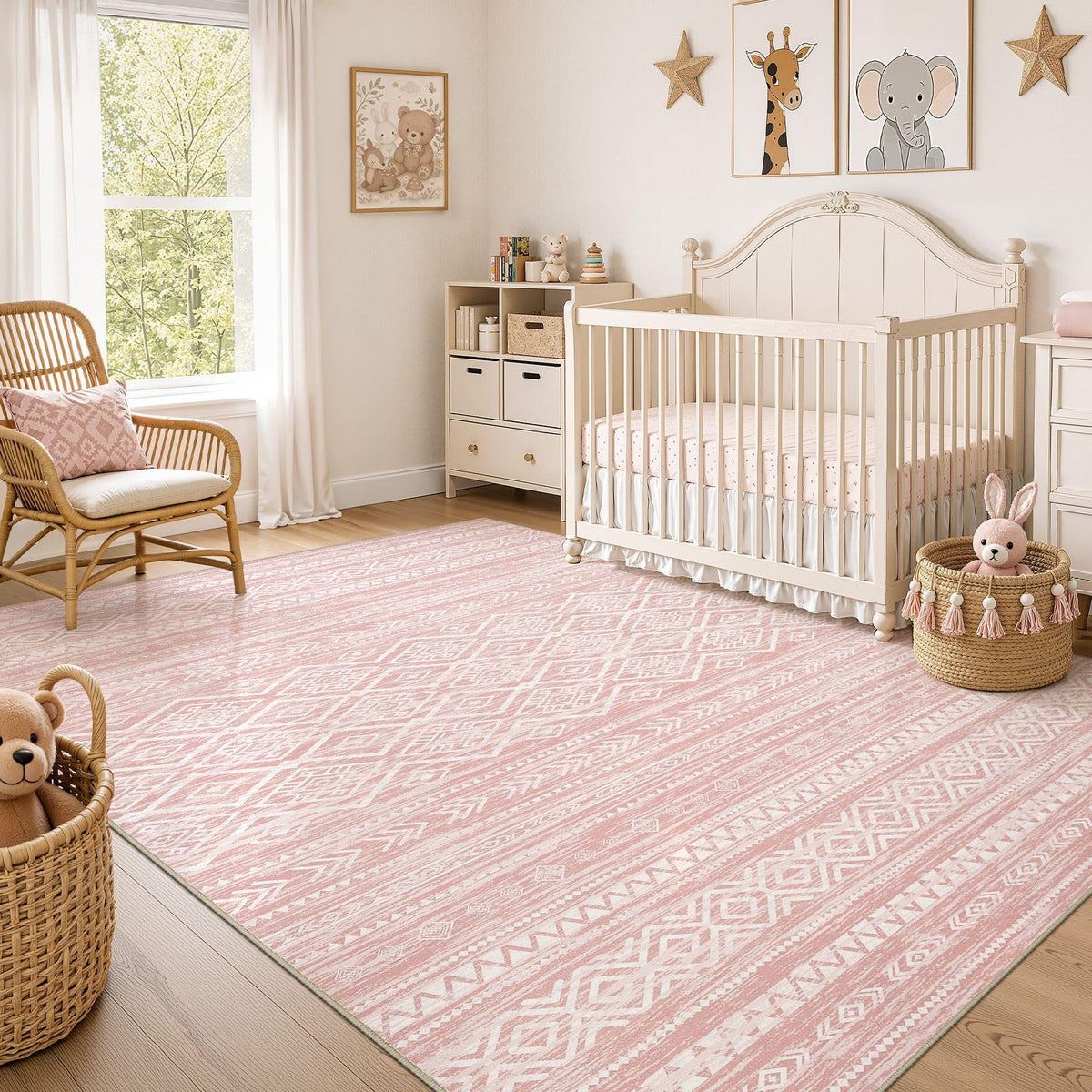 Nakagishi 10X14 Area Rugs for Living Room: Washable Modern Abstract Rug with Non-Slip Silicone Backing Low Pile Soft Carpet for Bedroom & Dining Decor Ideal for Families with Kids and Pets-Brown