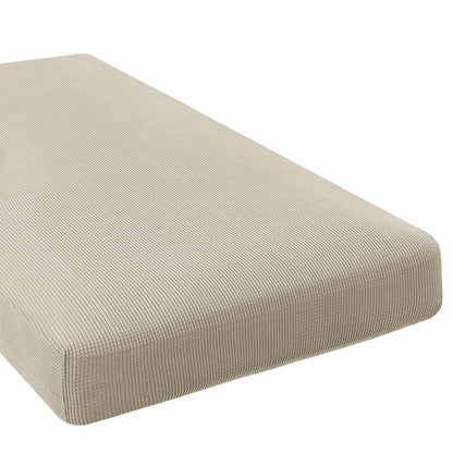 H.VERSAILTEX Super Stretch Individual Seat Cushion Covers - Sofa & Couch Cushion Slipcover Sets - Thick Jacquard Textured Twill Fabric (3 Piece, Island Fossi)