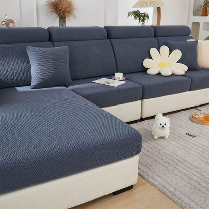 Couch Cushion Covers Sofa Covers Couch Covers for Sofa Pet Friendly Universal Sofa Covers Washable Stretch Slipcovers for Sectional Sofa (Texture Gray,Large Single Seat Cover)
