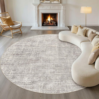 LOONGRUG 8x10 Area Rugs Washable Neutral Modern Rug for Living Room Brown