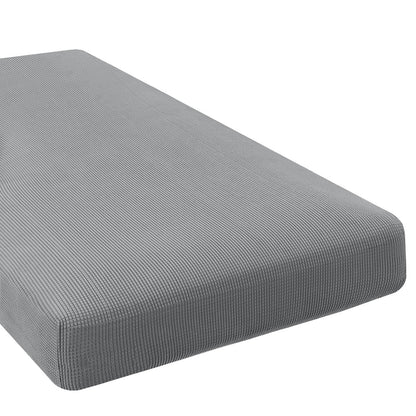 H.VERSAILTEX Super Stretch Individual Seat Cushion Covers - Sofa & Couch Cushion Slipcover Sets - Thick Jacquard Textured Twill Fabric (3 Piece, Island Fossi)