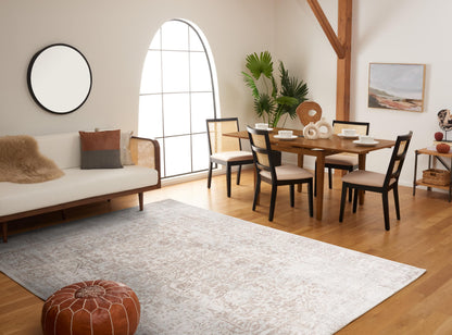 SAFAVIEH Evoke Area Rug 8x10 Large, Ivory & Taupe EVK256E