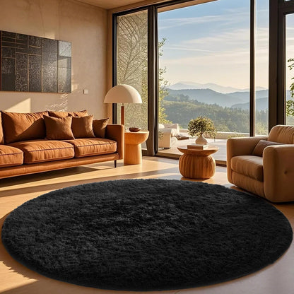 Ophanie Area Rugs 9x12 Living Room, Large Grey Bedroom Carpet, Big Shag Indoor Thick Soft Nursery Rug, Gray Fluffy Carpets for Boy and Girls Room Dorm Home Decor Aesthetic