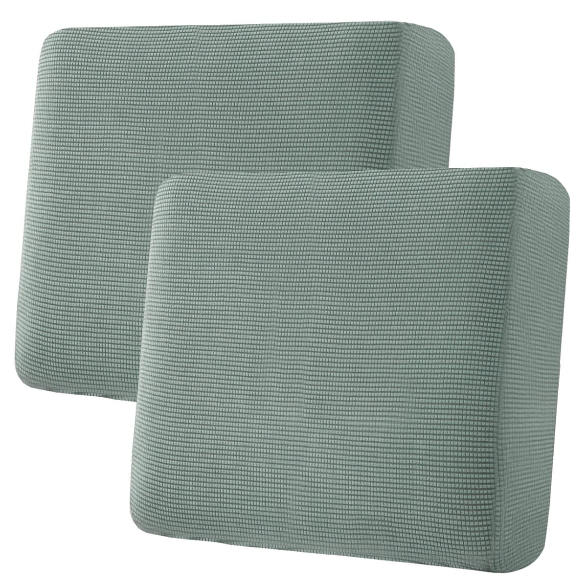 H.VERSAILTEX Super Stretch Individual Seat Cushion Covers - Sofa & Couch Cushion Slipcover Sets - Thick Jacquard Textured Twill Fabric (3 Piece, Island Fossi)
