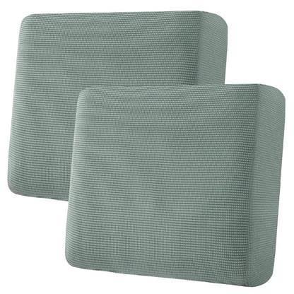 H.VERSAILTEX Super Stretch Individual Seat Cushion Covers - Sofa & Couch Cushion Slipcover Sets - Thick Jacquard Textured Twill Fabric (3 Piece, Island Fossi)