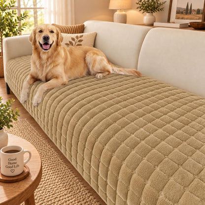 Smiry Velvet Couch Cover for Dogs, Non Slip Soft Sofa Protector for Pets