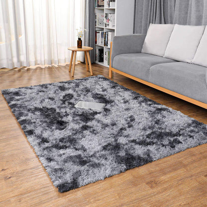 Ophanie Area Rugs 9x12 Living Room, Large Grey Bedroom Carpet, Big Shag Indoor Thick Soft Nursery Rug, Gray Fluffy Carpets for Boy and Girls Room Dorm Home Decor Aesthetic