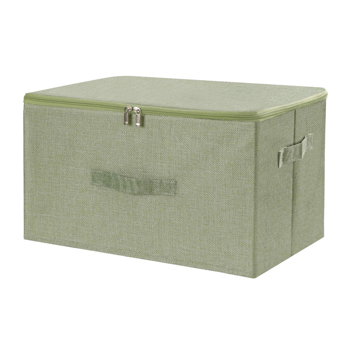 ANMINY Fabric Storage Bins with Zipper Lids, 15"x10"x6", Gray, 1 PCS