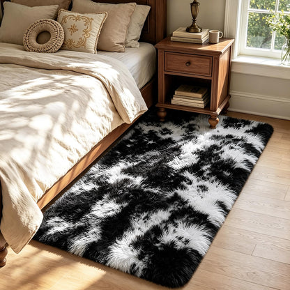 Beige 8x10 Area Rugs for Living Room, Fluffy Shag Rug Large Bedroom Carpet