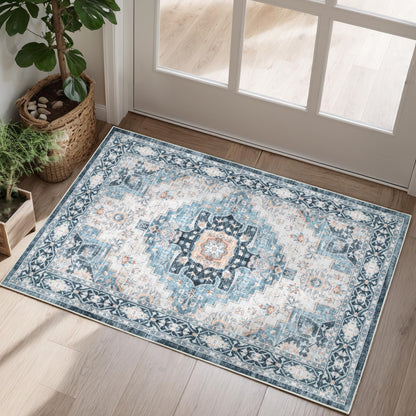 Washable 8×10 Area Rug for Living Room Grey