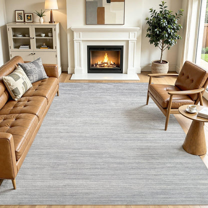 8x10 Area Rugs Living Room Abstract Washable Rug, Gold Brown