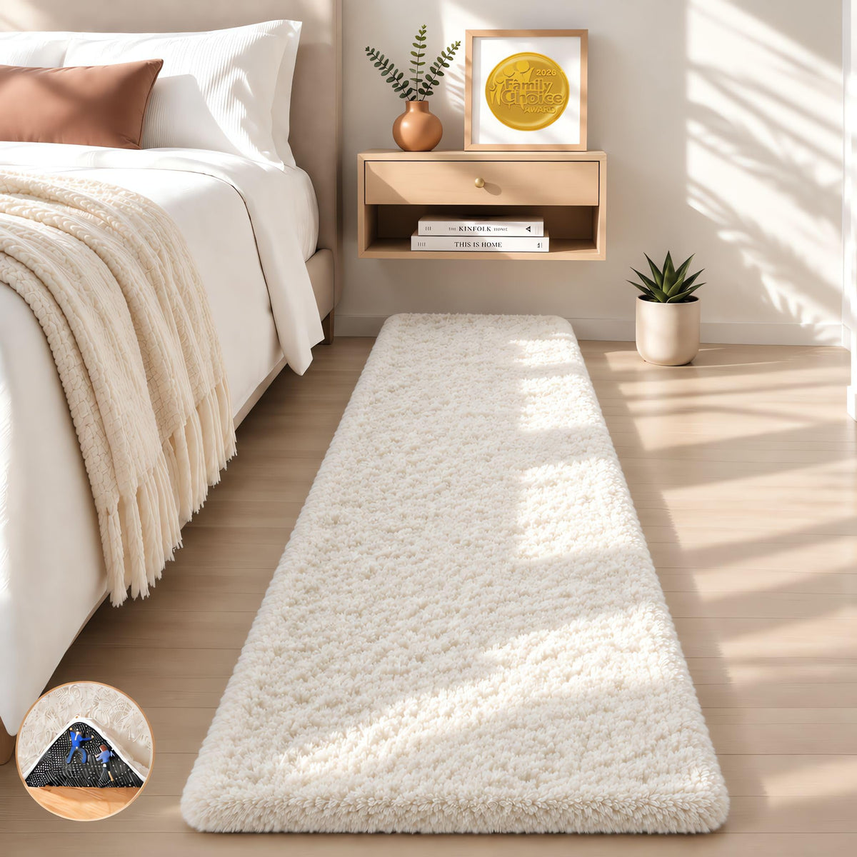 Ophanie Area Rugs 9x12 Living Room, Large Grey Bedroom Carpet, Big Shag Indoor Thick Soft Nursery Rug, Gray Fluffy Carpets for Boy and Girls Room Dorm Home Decor Aesthetic