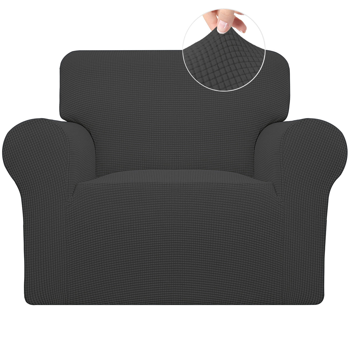 Easy-Going Stretch Couch Covers for Sofa Washable Large Black