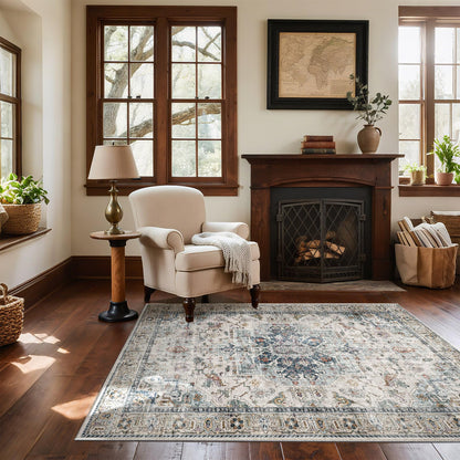 Area Rugs 9x12 Living Room: Washable Bedroom Rug Non Slip Large Boho Carpet