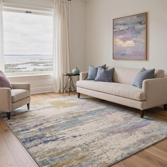 BEIMO 5X7 Area Rug for Living Room, Modern Abstract Washable Soft Non Slip