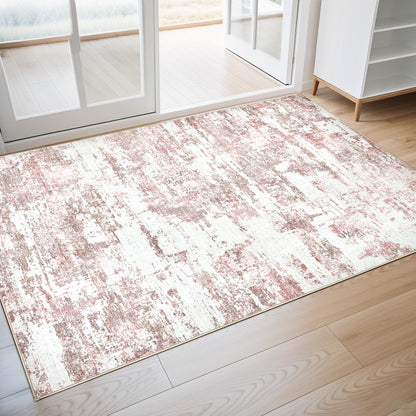 8x10 Area Rugs Living Room Abstract Washable Rug, Gold Brown